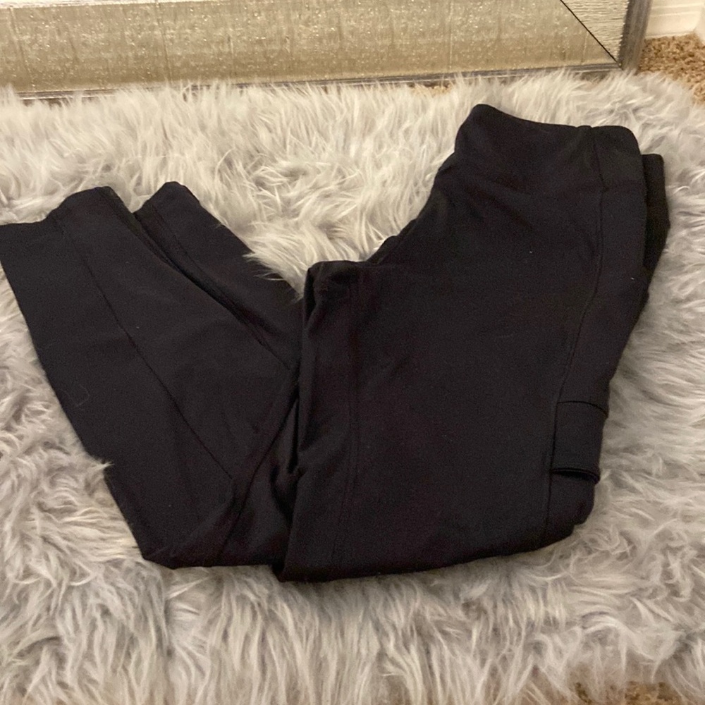 Pink black leggings